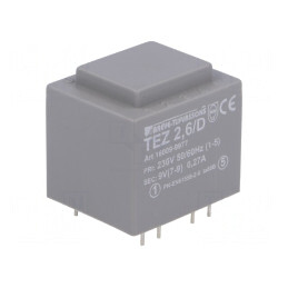 Transformator încapsulat 2,5VA 230V 9V PCB | Electronic-mag.ro | Componente Electronice