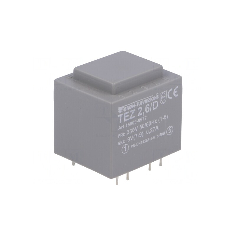 Transformator încapsulat 2,5VA 230V 9V PCB | Electronic-mag.ro | Componente Electronice