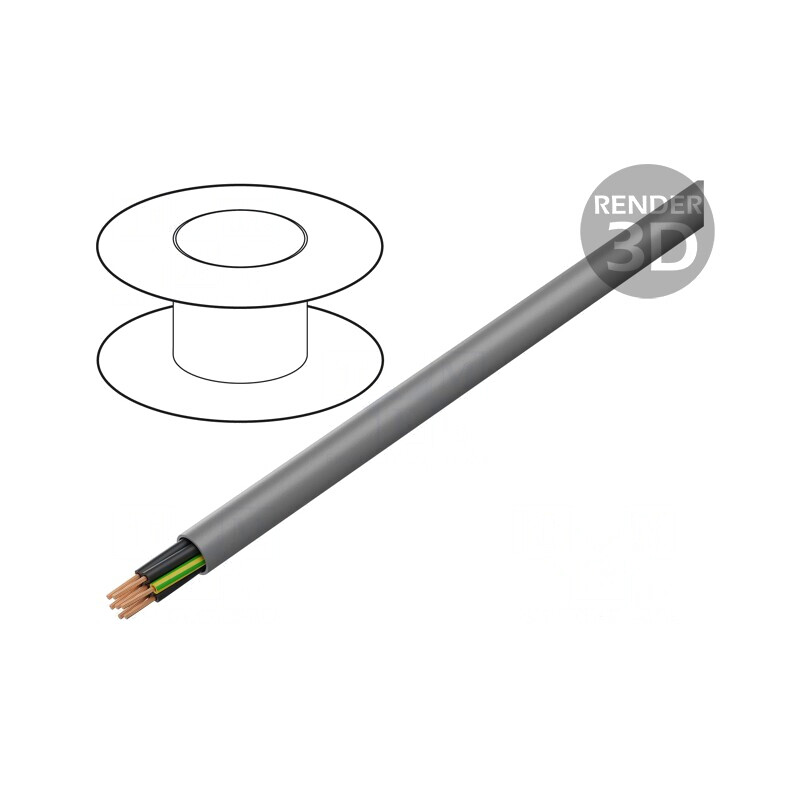 Cablu electric YSLY-JZ 7x1,5mm² neecranat gri | Electronic-mag.ro | Componente Electronice