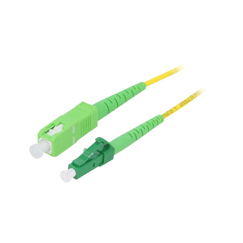 Patch cord fibră optică OS2 LC/APC-SC/APC 2m galben | Electronic-mag.ro | Componente Electronice
