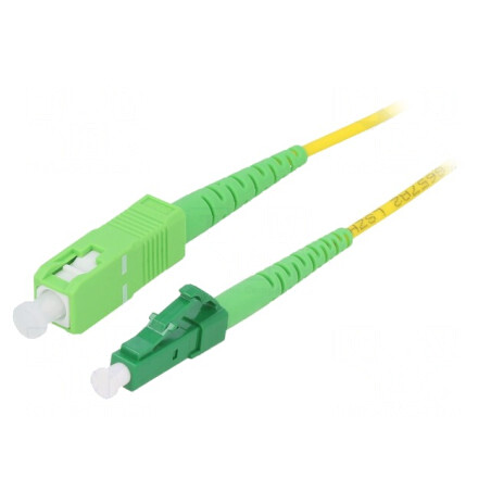 Patch cord fibră optică OS2 LC/APC-SC/APC 2m galben | Electronic-mag.ro | Componente Electronice