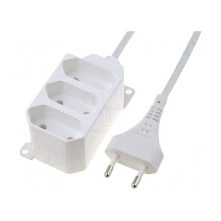 Prelungitor Electric 3 Prize Alb 3m 2,5A | Electronic-mag.ro | Componente Electronice