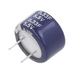 Supercondensator THT 330mF 5.5V 13.5x8.3mm | Electronic-mag.ro | Componente Electronice