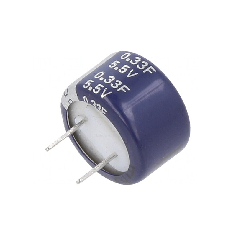 Supercondensator THT 330mF 5.5V 13.5x8.3mm | Electronic-mag.ro | Componente Electronice