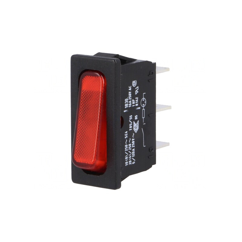 Intrerupător Basculant ON/OFF 20A 250V Roșu cu Bec 230V IP40 | Electronic-mag.ro | Componente Electronice Intrerupător Basculant ON/OFF 20A 250V Roșu cu Bec 230V IP40 | Electronic-mag.ro | Componente Electronice