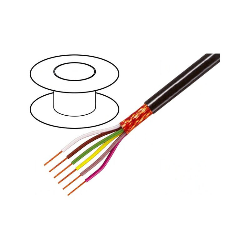 Cablu Ecranat 5x0,5mm2 Cupru Negru | Electronic-mag.ro | Componente Electronice