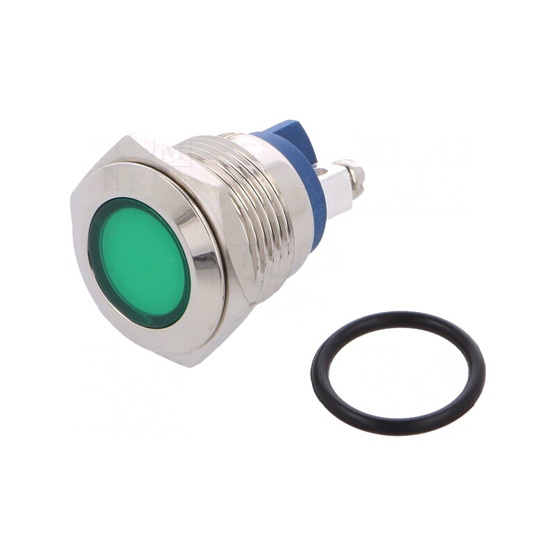 Lampă LED Control Verde 24V Ø16mm Cu Şurub | Electronic-mag.ro | Componente Electronice