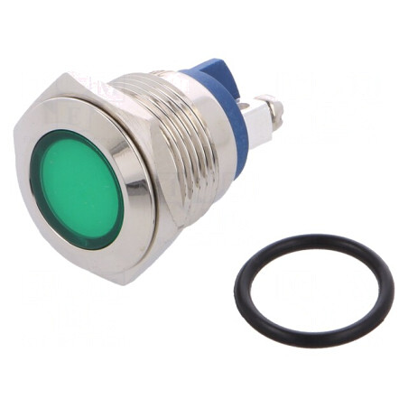 Lampă LED Control Verde 24V Ø16mm Cu Şurub | Electronic-mag.ro | Componente Electronice