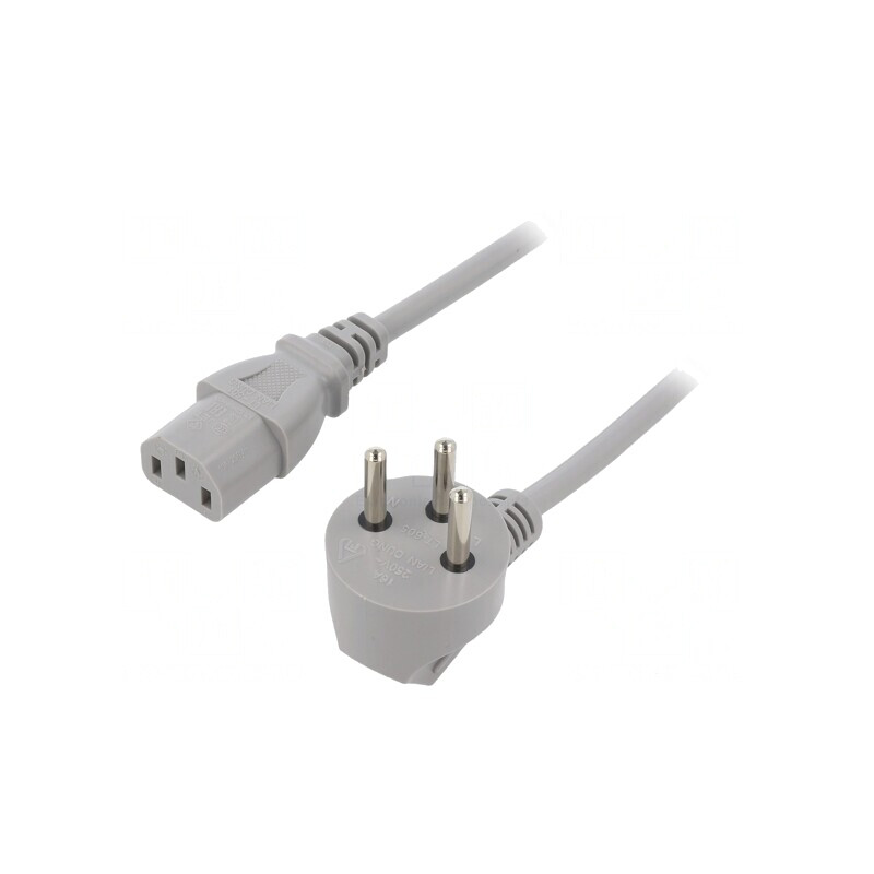 Cablu Alimentare IEC C13 mamă 3x0,75mm2 ștecher unghi PVC | Electronic-mag.ro | Componente Electronice