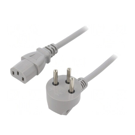 Cablu Alimentare IEC C13 mamă 3x0,75mm2 ștecher unghi PVC | Electronic-mag.ro | Componente Electronice