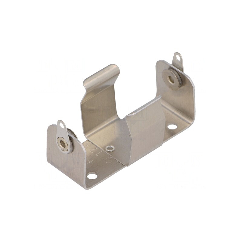 Suport Aluminiu pentru Baterie R14 cu Șurub | Electronic-mag.ro | Componente Electronice