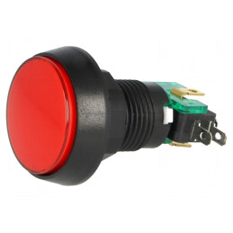 Comutator apăsare 10A 250VAC roșu | Electronic-mag.ro | Componente Electronice