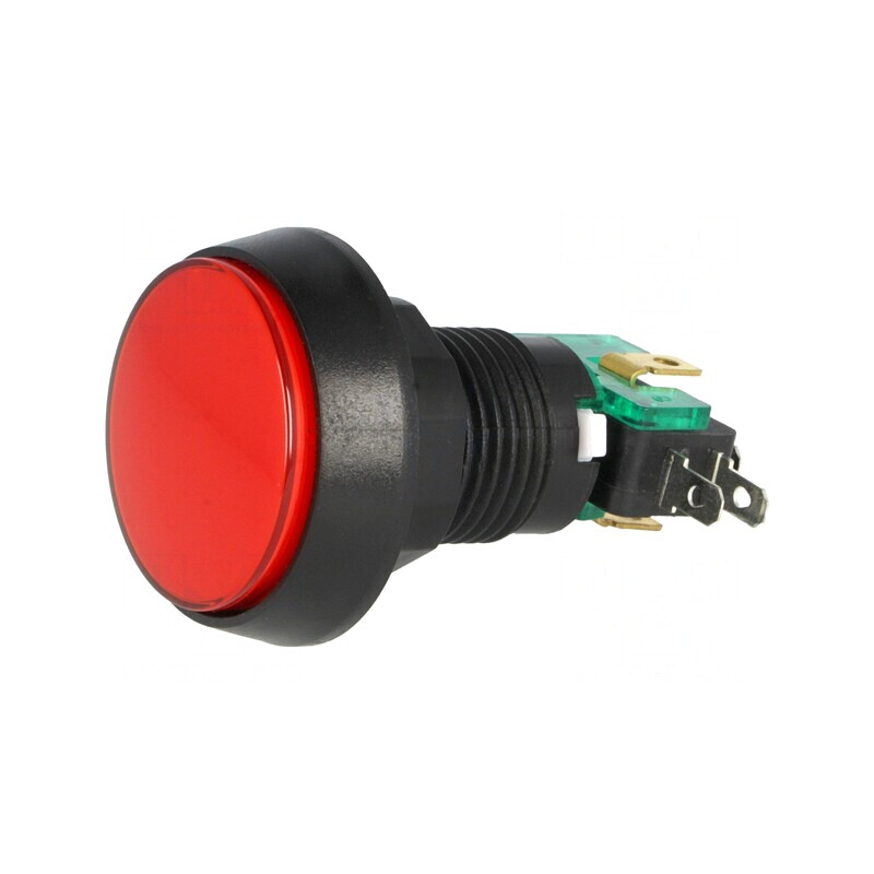 Comutator apăsare 10A 250VAC roșu | Electronic-mag.ro | Componente Electronice