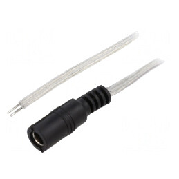 Cablu Electric Transparent 2x0,5mm2 2m DC 5,5/2,1 | Electronic-mag.ro | Componente Electronice