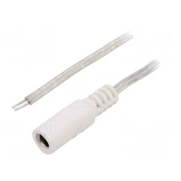 Cablu DC 5,5/2,1 Transparent 2m 2x0,5mm² | Electronic-mag.ro | Componente Electronice