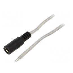 Cablu DC 5,5/2,5 2x0,5mm2 Transparent 2m | Electronic-mag.ro | Componente Electronice