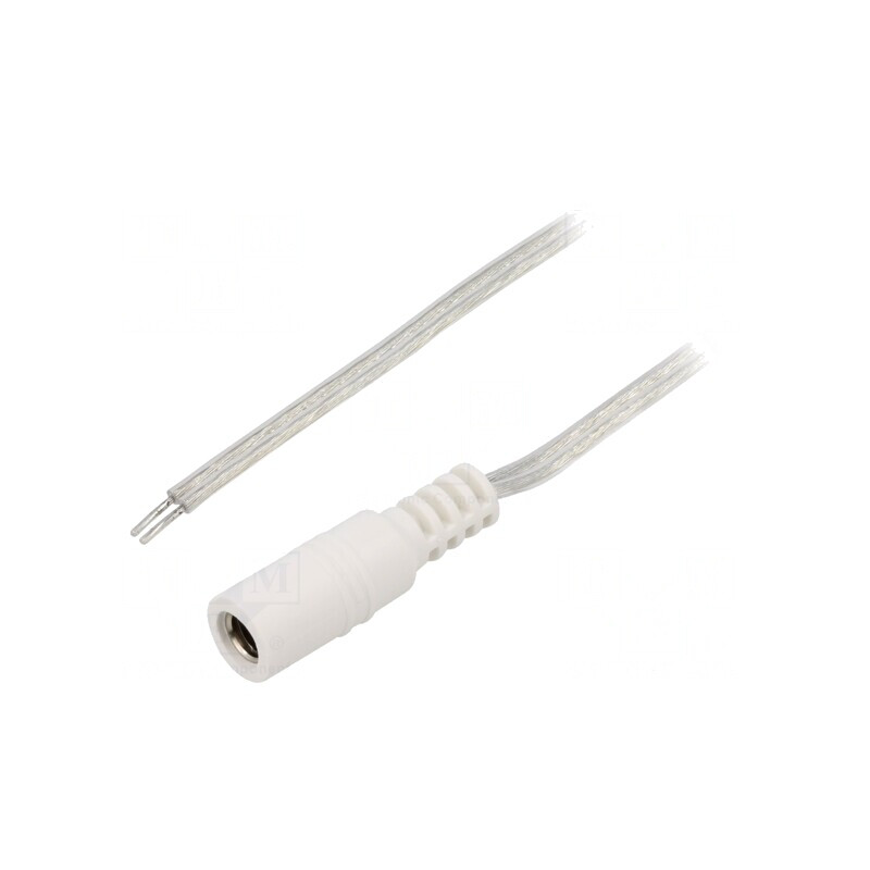 Cablu Electric 2x0,5mm2 DC 5,5/2,5 Soclu Transparent 2m | Electronic-mag.ro | Componente Electronice