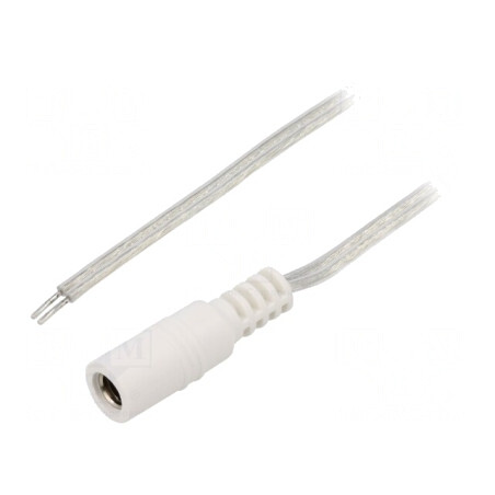 Cablu Electric 2x0,5mm2 DC 5,5/2,5 Soclu Transparent 2m | Electronic-mag.ro | Componente Electronice