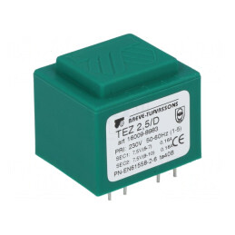 Transformator încapsulat 2,5VA 230V 7,5V PCB | Electronic-mag.ro | Componente Electronice