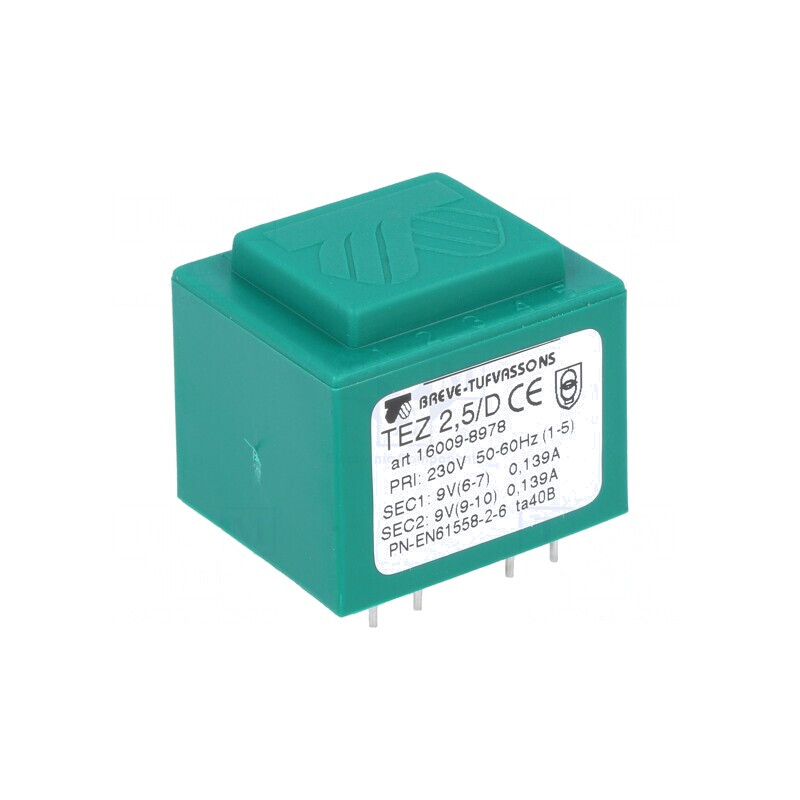 Transformator încapsulat 2,5VA 230V 9V 138mA | Electronic-mag.ro | Componente Electronice