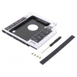 Carcasă hard discuri 2.5 inch aluminiu 122x122x9.5 mm | Electronic-mag.ro | Componente Electronice