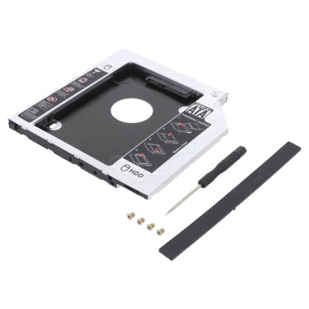 Carcasă hard discuri 2.5 inch aluminiu 122x122x9.5 mm | Electronic-mag.ro | Componente Electronice