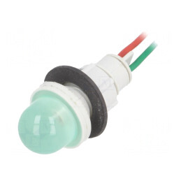 Lampa de Control LED Verde 24V Ø13mm