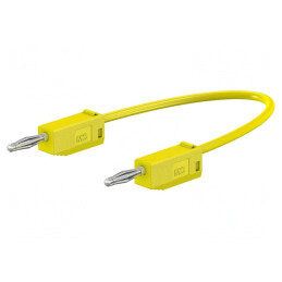 Cablu de măsurare 60VDC 30VAC 10A 0,6m Galben | Electronic-mag.ro | Componente Electronice