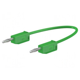 Cablu de măsurare verde 0,6m 10A 60VDC 30VAC | Electronic-mag.ro | Componente Electronice