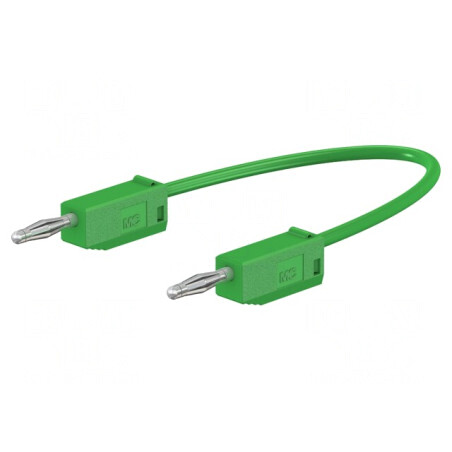 Cablu de măsurare verde 0,6m 10A 60VDC 30VAC | Electronic-mag.ro | Componente Electronice