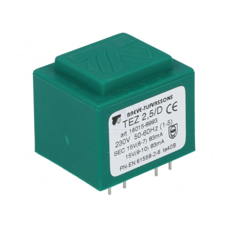 Transformator Încapsulat 2,5VA 230V 15V 83mA | Electronic-mag.ro | Componente Electronice