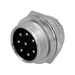 Soclu Microfon Montare Panou 8-PIN | Electronic-mag.ro | Componente Electronice