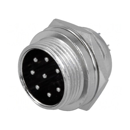Soclu Microfon Montare Panou 8-PIN | Electronic-mag.ro | Componente Electronice