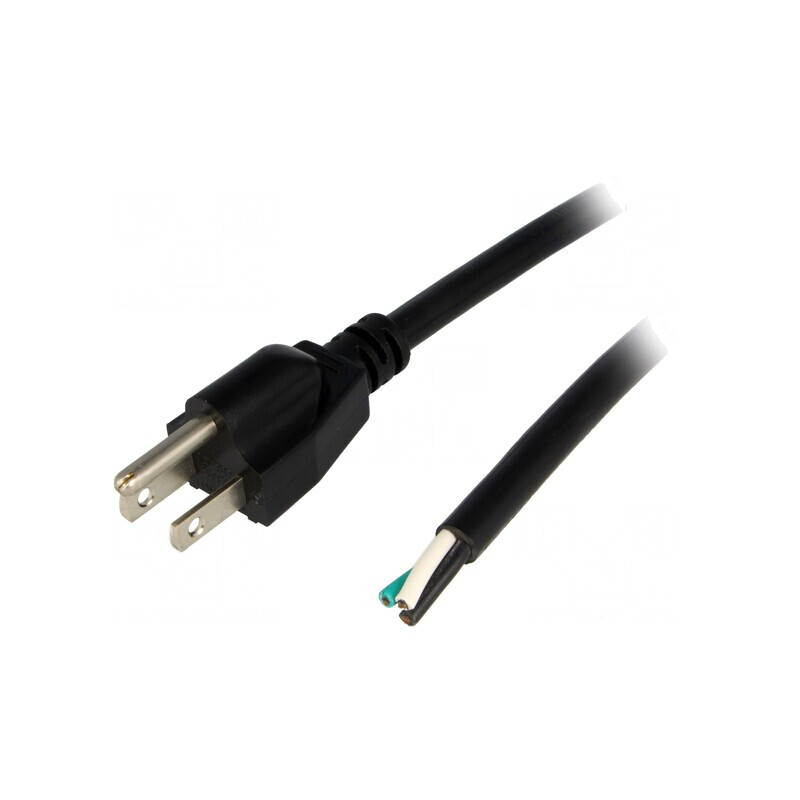 Cablu Alimentare 1.8m Negru 13A NEMA 5-15 | Electronic-mag.ro | Componente Electronice