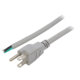 Cablu Alimentare NEMA 5-15 1.8m Gri 13A | Electronic-mag.ro | Componente Electronice