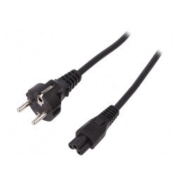 Cablu Alimentare IEC C5 1,2m Negru 10A 250V | Electronic-mag.ro | Componente Electronice