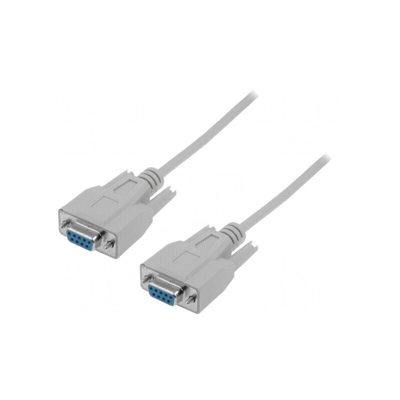 Cablu D-Sub 9pin 3m Gri Ecranat | Electronic-mag.ro | Componente Electronice