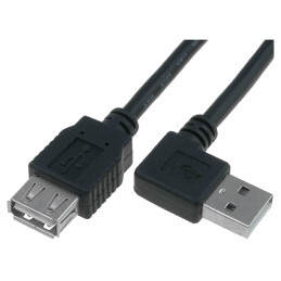 Cablu USB 2.0 Unghi 1.8m Negru | Electronic-mag.ro | Componente Electronice