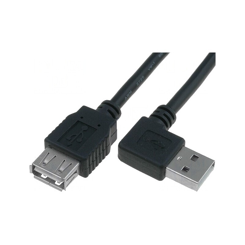 Cablu USB 2.0 Unghi 1.8m Negru | Electronic-mag.ro | Componente Electronice