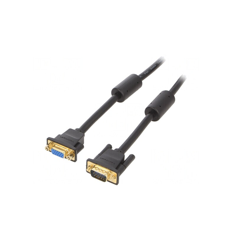Cablu D-Sub 15 pini HD Negru 1m | Electronic-mag.ro | Componente Electronice