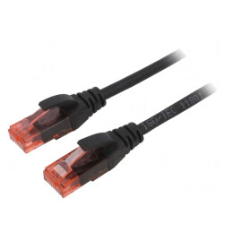 Patch Cord U/UTP Cat6 Negru 5m | Electronic-mag.ro | Componente Electronice