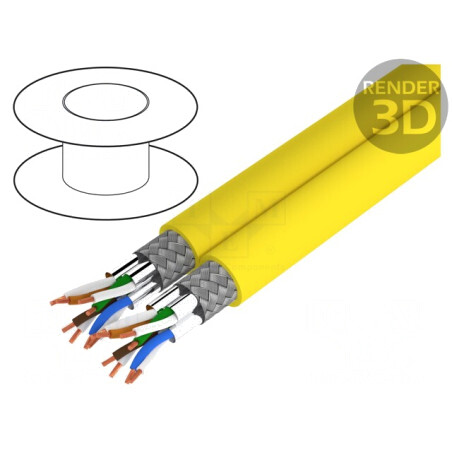 Cablu ETHERLINE® LAN 1000 S/FTP Cu LSZH 23AWG | Electronic-mag.ro | Componente Electronice