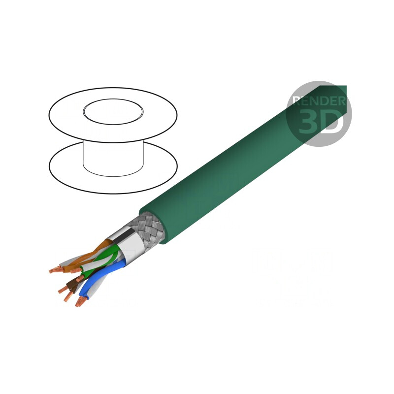 Cablu de Rețea ETHERLINE Cat.5e SF/UTP 4x2x26AWG Cu PUR | Electronic-mag.ro | Componente Electronice