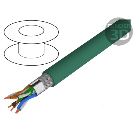 Cablu de Rețea ETHERLINE Cat.5e SF/UTP 4x2x26AWG Cu PUR | Electronic-mag.ro | Componente Electronice