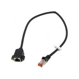 Prelungitor Ethernet RJ45 S/FTP Cat6 0.5m Negru | Electronic-mag.ro | Componente Electronice