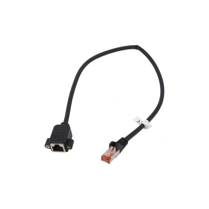 Prelungitor Ethernet RJ45 S/FTP Cat6 0.5m Negru | Electronic-mag.ro | Componente Electronice