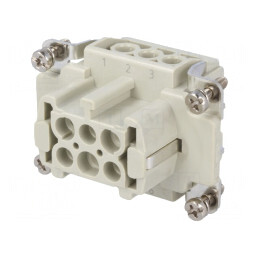 Conector HDC 6P 16A Contact Mamă | Electronic-mag.ro | Componente Electronice
