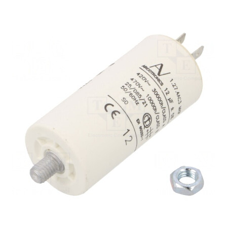 Condensator pentru Motoare 12uF 470VAC | Electronic-mag.ro | Componente Electronice
