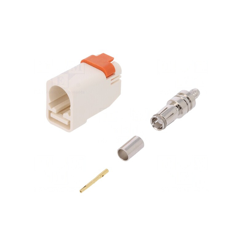 Conector FAKRA Mamă Crimpat Polarizare B-Cream White | Electronic-mag.ro | Componente Electronice