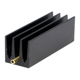 Radiator extrudat cu aripioare TO220 negru 50mm x 16mm | Electronic-mag.ro | Componente Electronice